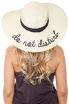 2018 New Sun Hat Ladies "Do Not Disturb" Letter Wide