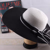 Scala Hats Wind Black White Striped Bowknot