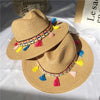 Straw Hat For Women with a Multicolor Chain