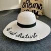 2018 New Sun Hat Ladies "Do Not Disturb" Letter Wide