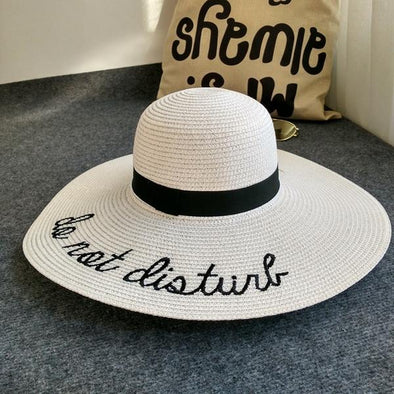 2018 New Sun Hat Ladies "Do Not Disturb" Letter Wide