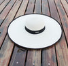 White Braided & Banded Sun Hat