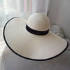 White Braided & Banded Sun Hat