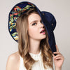 Sun Hat Design Flower Foldable Brimmed