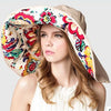 Sun Hat Design Flower Foldable Brimmed