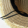 Sun Hat Straw with Large Brim Elegant Flowers