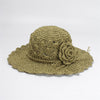 Sun hat with a pretty flower Crochet